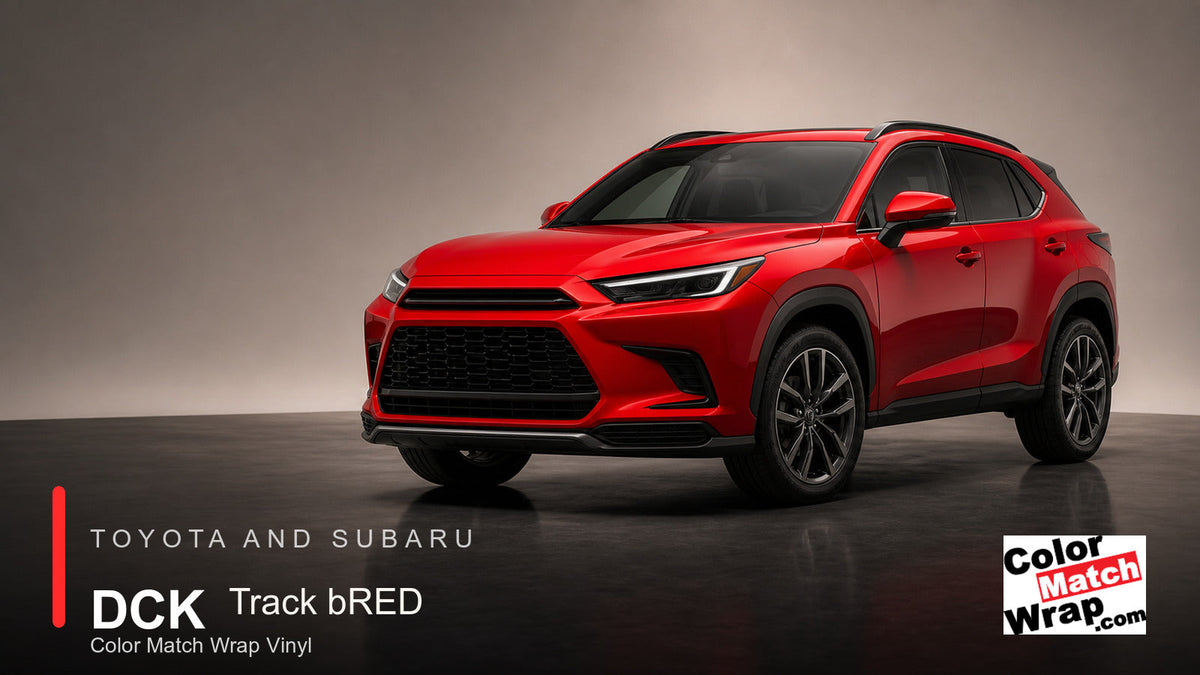 Toyota and Subaru DCK Track bRED Color Match Wrap Vinyl