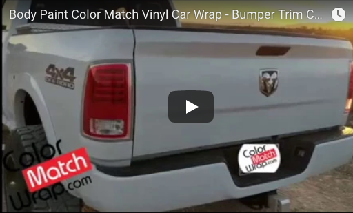 Body Paint Color Match Vinyl Car Wrap -Truck Bumper Trim Chrome Delete Color Match Wrap paint-code vinyl project