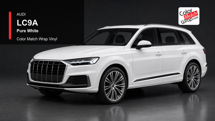Audi LC9A Pure White Color Match Wrap Vinyl generated vehicle graphic