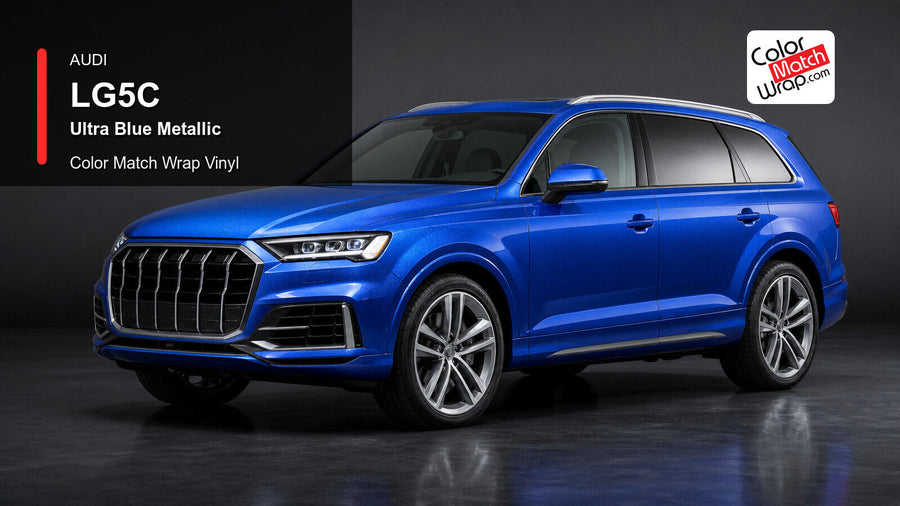 Audi LG5C Ultra Blue Metallic Color Match Wrap Vinyl generated vehicle graphic