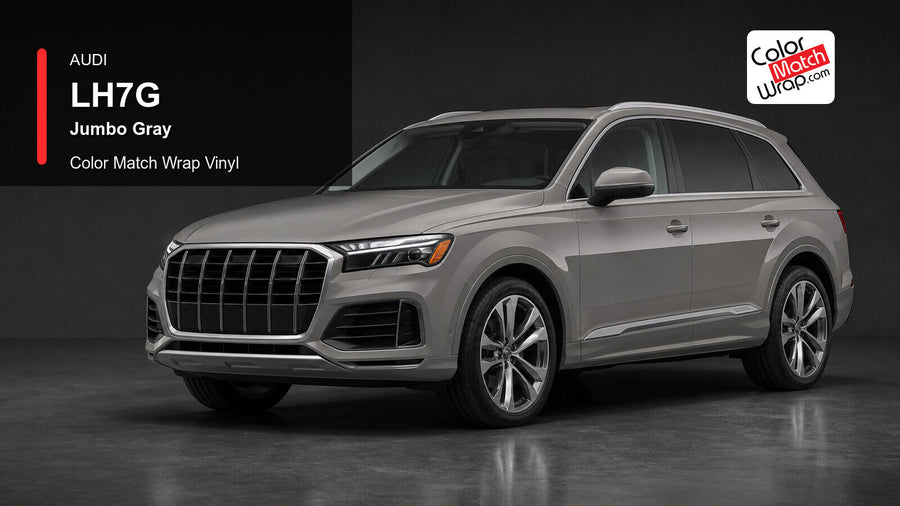 Audi LH7G Jumbo Gray Color Match Wrap Vinyl generated vehicle graphic