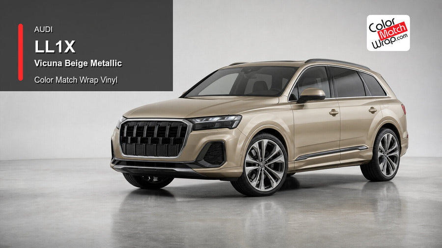 Audi LL1X Vicuna Beige Metallic Color Match Wrap Vinyl generated vehicle graphic