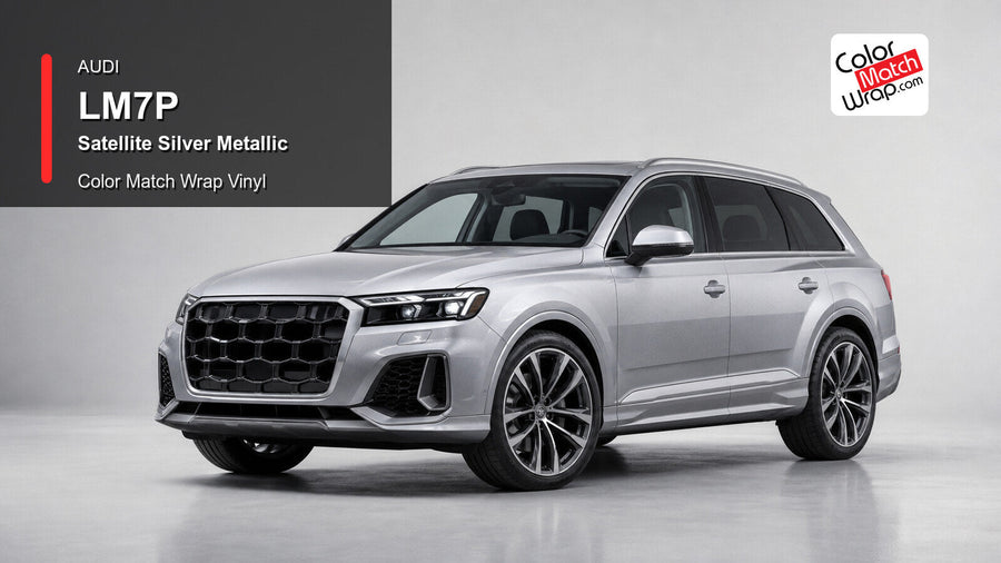Audi LM7P Satellite Silver Metallic Color Match Wrap Vinyl generated vehicle graphic