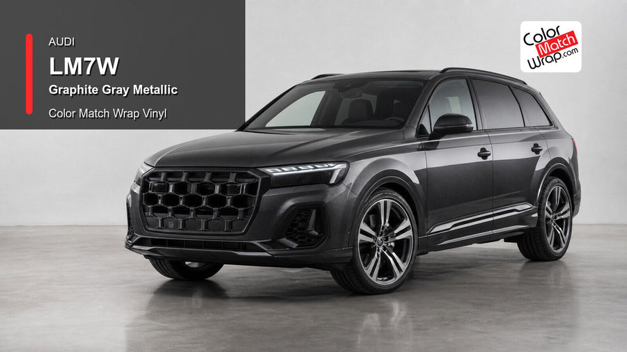 Audi LM7W Graphite Gray Metallic Color Match Wrap Vinyl generated vehicle graphic