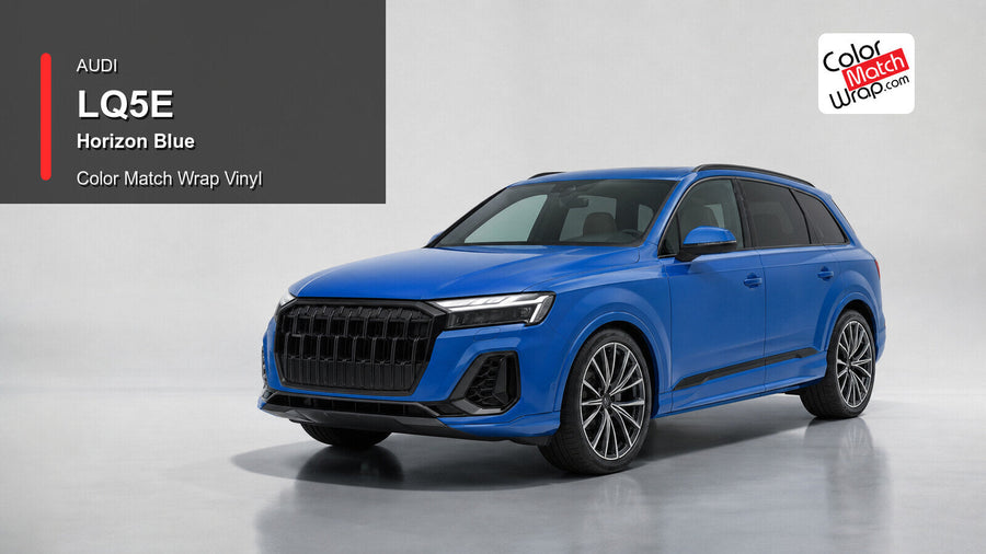 Audi LQ5E Horizon Blue Color Match Wrap Vinyl generated vehicle graphic