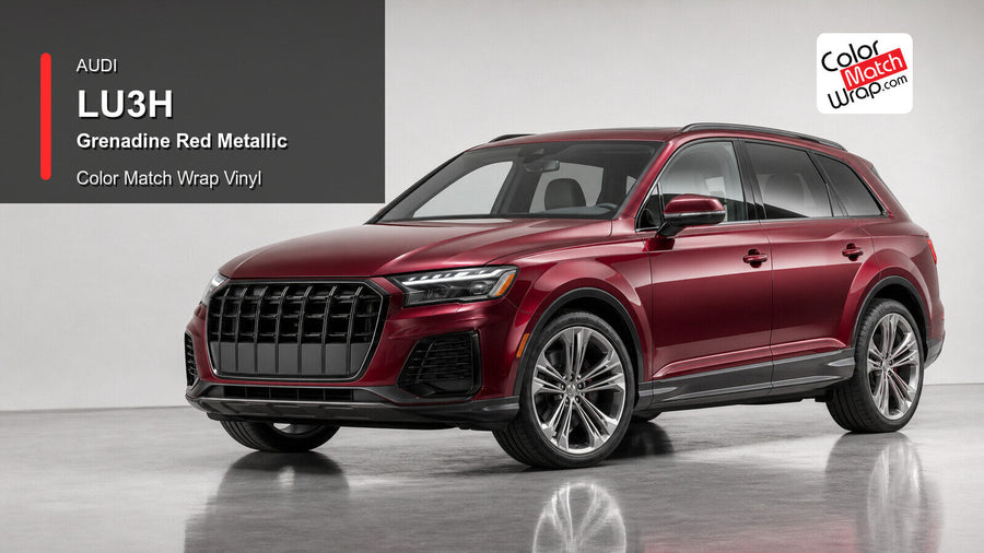 Audi LU3H Grenadine Red Metallic Color Match Wrap Vinyl generated vehicle graphic