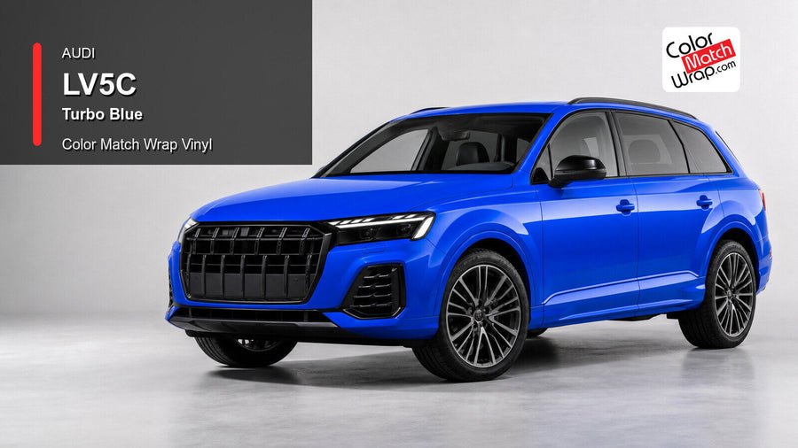 Audi LV5C Turbo Blue Color Match Wrap Vinyl generated vehicle graphic