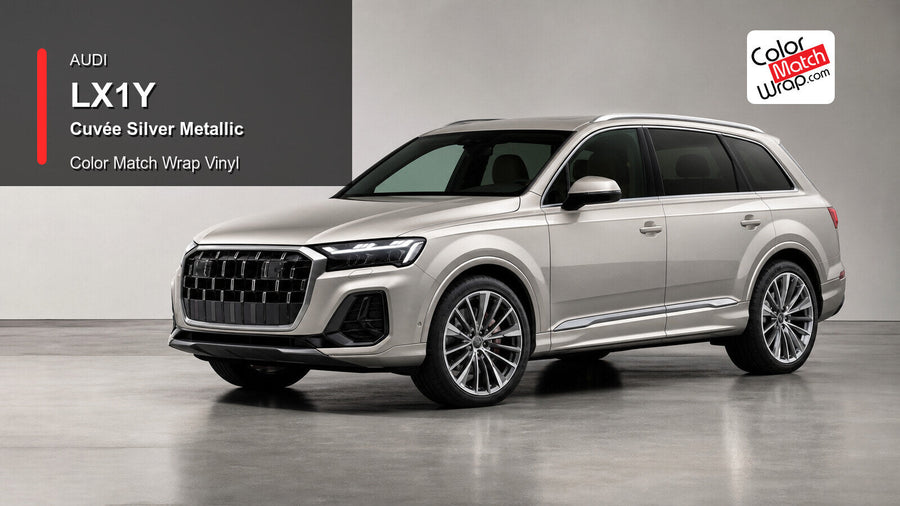 Audi LX1Y Cuvée Silver Metallic Color Match Wrap Vinyl generated vehicle graphic