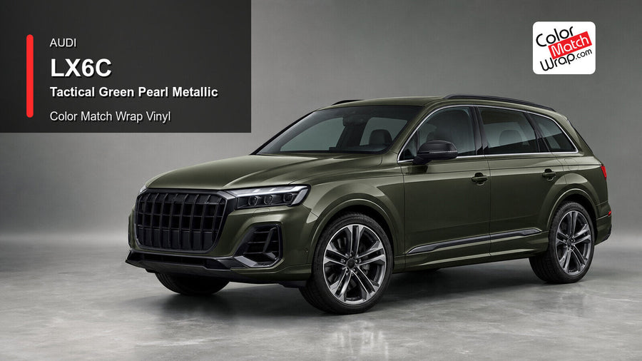 Audi LX6C Tactical Green Pearl Metallic Color Match Wrap Vinyl generated vehicle graphic