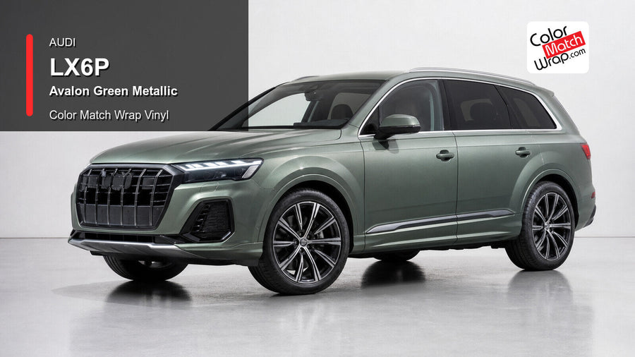 Audi LX6P Avalon Green Metallic Color Match Wrap Vinyl generated vehicle graphic
