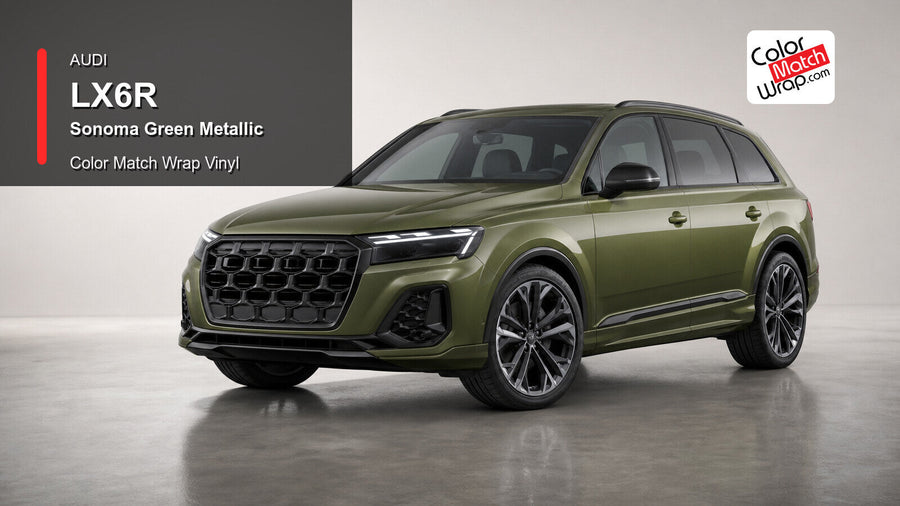 Audi LX6R Sonoma Green Metallic Color Match Wrap Vinyl generated vehicle graphic