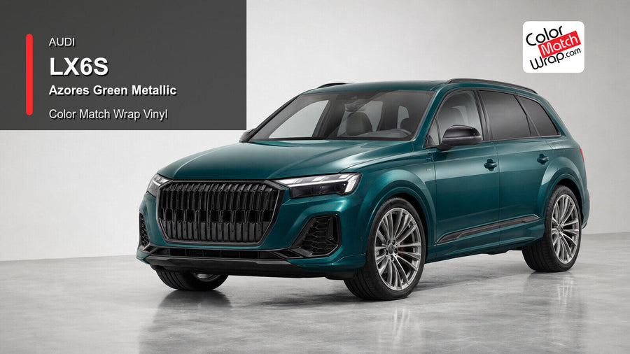 Audi LX6S Azores Green Metallic Color Match Wrap Vinyl generated vehicle graphic
