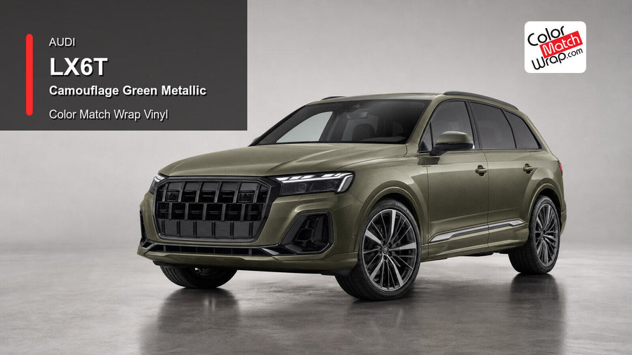 Audi LX6T Camouflage Green Metallic Color Match Wrap Vinyl generated vehicle graphic