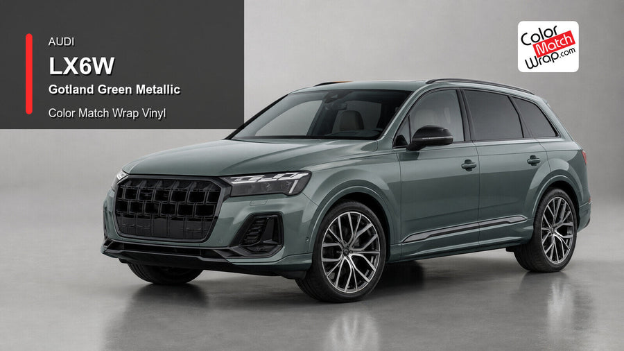 Audi LX6W Gotland Green Metallic Color Match Wrap Vinyl generated vehicle graphic
