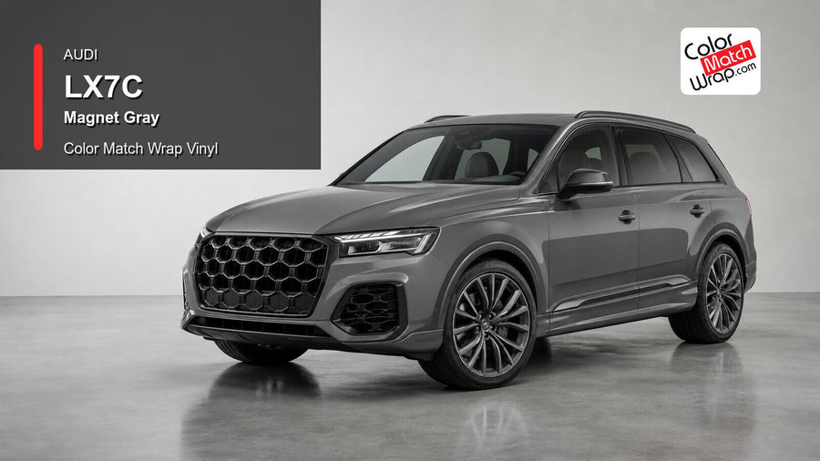 Audi LX7C Magnet Gray Color Match Wrap Vinyl generated vehicle graphic