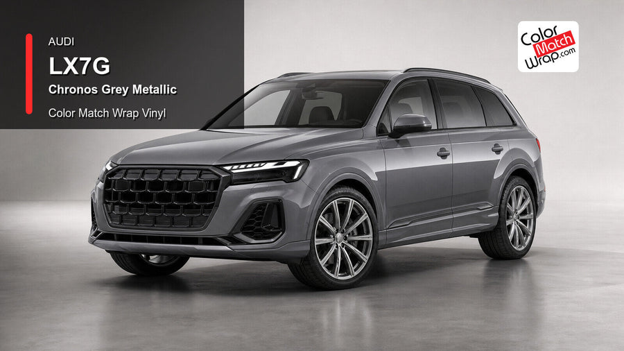 Audi LX7G Chronos Grey Metallic Color Match Wrap Vinyl generated vehicle graphic