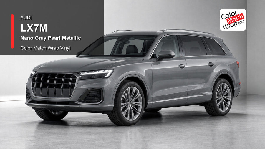 Audi LX7M Nano Gray Pearl Metallic Color Match Wrap Vinyl generated vehicle graphic