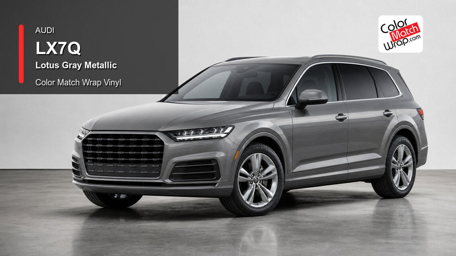 Audi LX7Q Lotus Gray Metallic Color Match Wrap Vinyl generated vehicle graphic