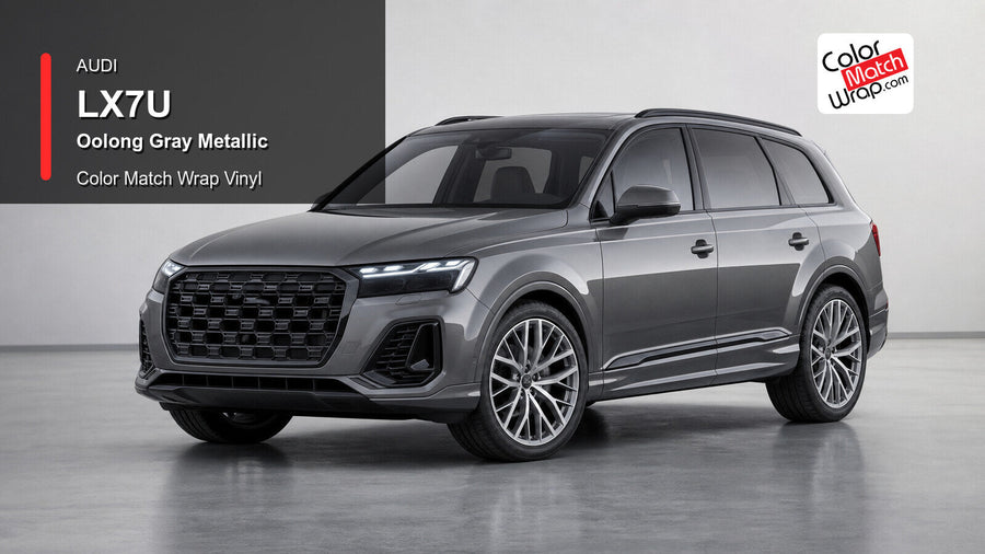 Audi LX7U Oolong Gray Metallic Color Match Wrap Vinyl generated vehicle graphic