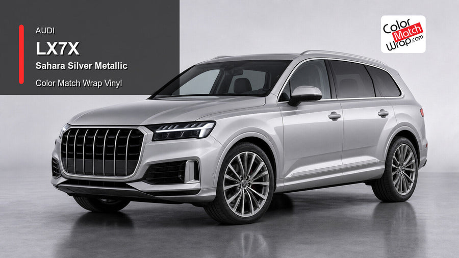 Audi LX7X Sahara Silver Metallic Color Match Wrap Vinyl generated vehicle graphic
