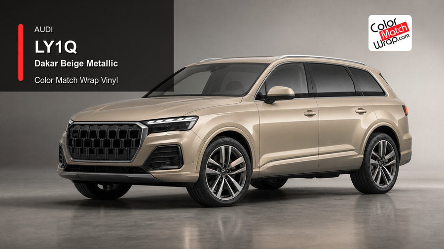 Audi LY1Q Dakar Beige Metallic Color Match Wrap Vinyl generated vehicle graphic