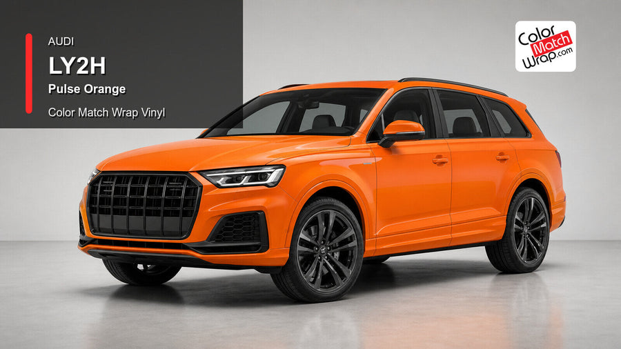 Audi LY2H Pulse Orange Color Match Wrap Vinyl generated vehicle graphic