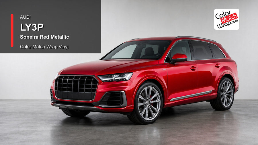 Audi LY3P Soneira Red Metallic Color Match Wrap Vinyl generated vehicle graphic