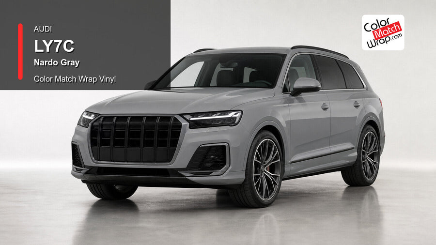 Audi LY7C Nardo Gray Color Match Wrap Vinyl generated vehicle graphic