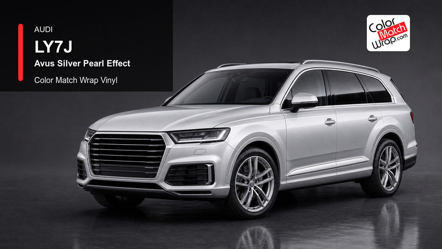 Audi LY7J Avus Silver Pearl Effect Color Match Wrap Vinyl generated vehicle graphic