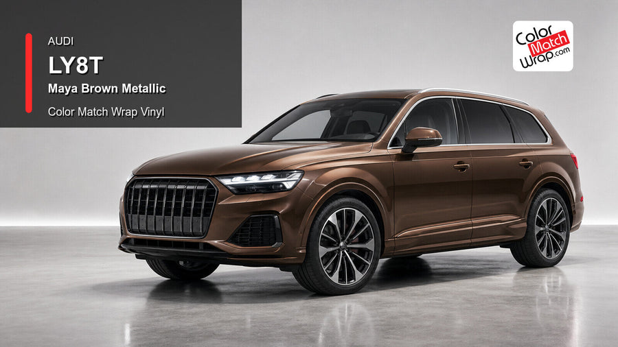 Audi LY8T Maya Brown Metallic Color Match Wrap Vinyl generated vehicle graphic