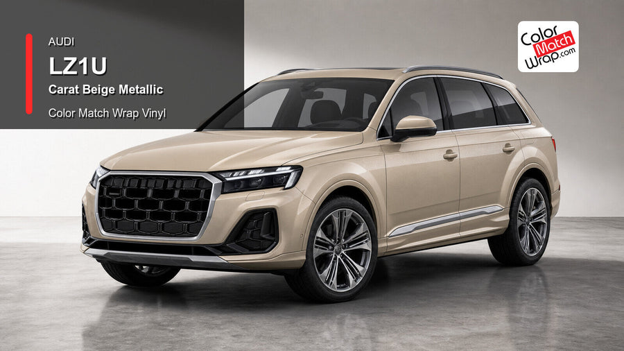 Audi LZ1U Carat Beige Metallic Color Match Wrap Vinyl generated vehicle graphic