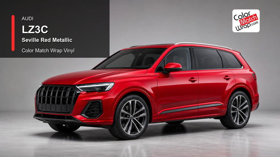 Audi LZ3C Seville Red Metallic Color Match Wrap Vinyl generated vehicle graphic