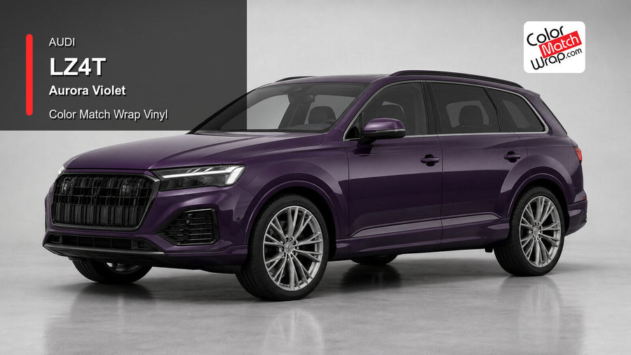 Audi LZ4T Aurora Violet Color Match Wrap Vinyl generated vehicle graphic