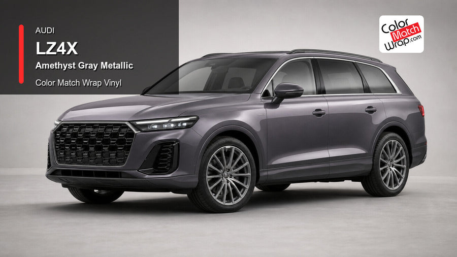 Audi LZ4X Amethyst Gray Metallic Color Match Wrap Vinyl generated vehicle graphic