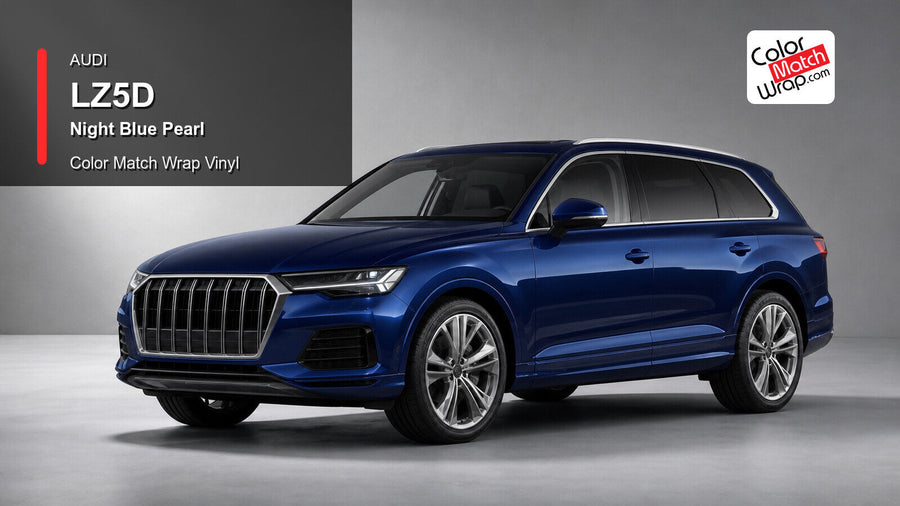 Audi LZ5D Night Blue Pearl Color Match Wrap Vinyl generated vehicle graphic