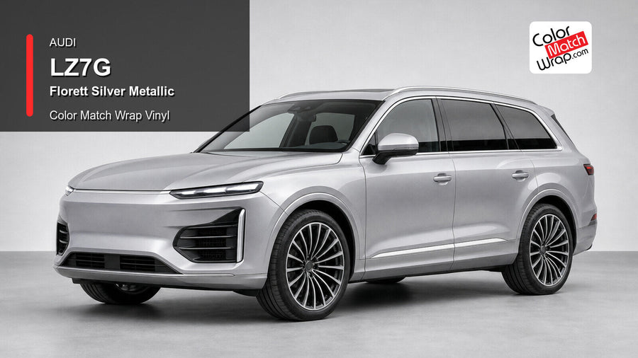Audi LZ7G Florett Silver Metallic Color Match Wrap Vinyl generated vehicle graphic