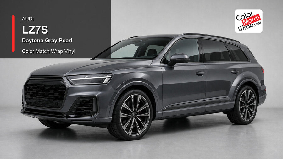 Audi LZ7S Daytona Gray Pearl Color Match Wrap Vinyl generated vehicle graphic