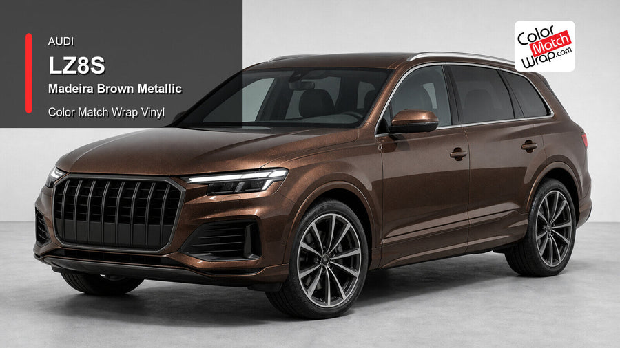 Audi LZ8S Madeira Brown Metallic Color Match Wrap Vinyl generated vehicle graphic