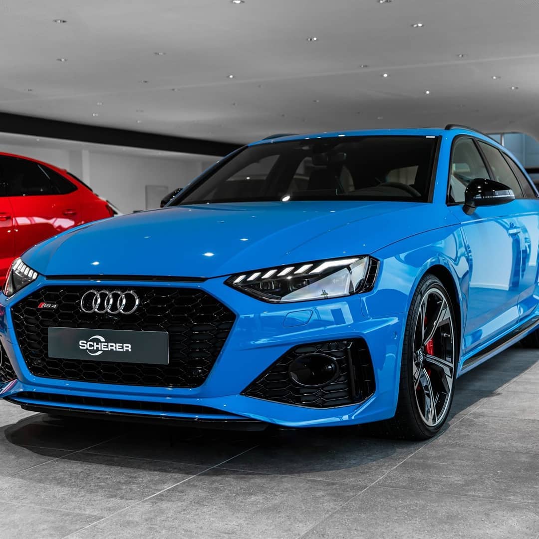 Audi LV5C Turbo Blue vinyl wrap paint color match