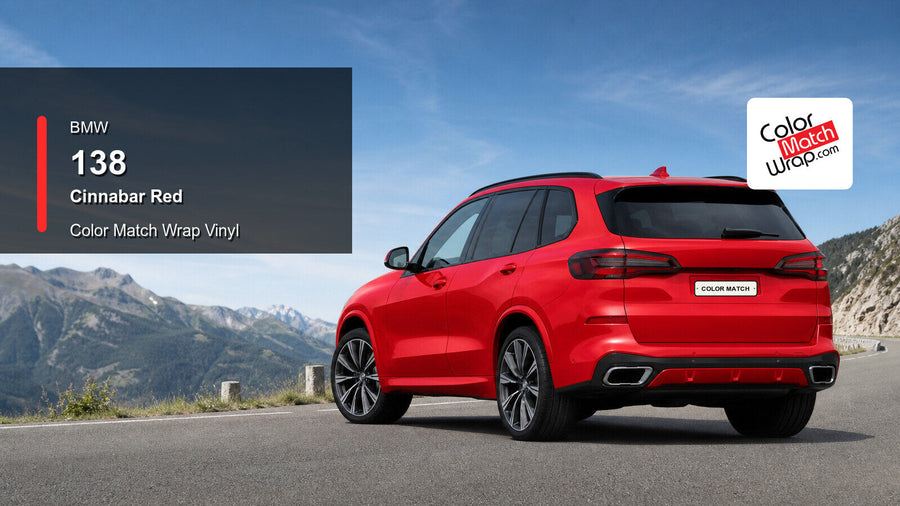 BMW 138 Cinnabar Red Color Match Wrap vinyl