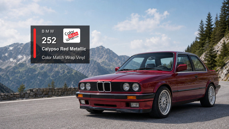 BMW 252 Calypso Red Metallic Color Match Wrap vinyl