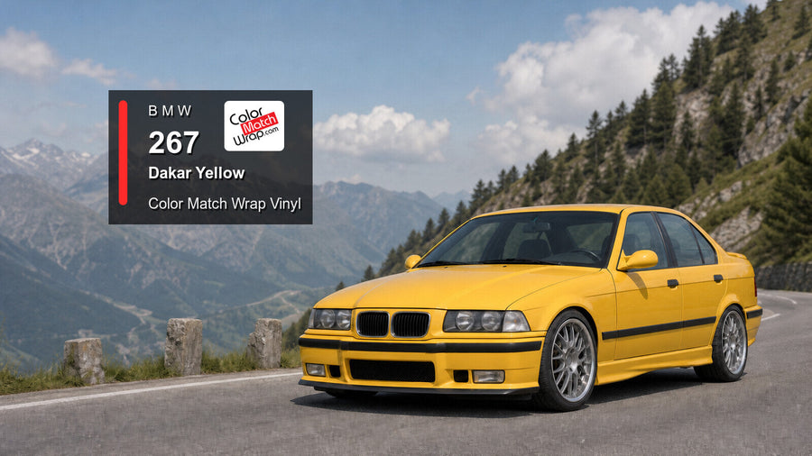 BMW 267 Dakar Yellow Color Match Wrap vinyl