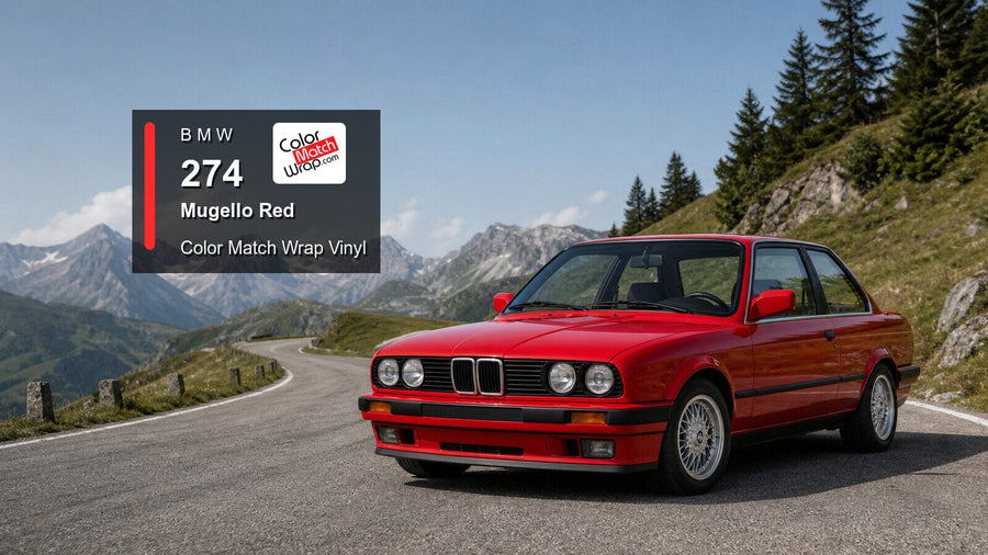 BMW 274 Mugello Red Color Match Wrap vinyl