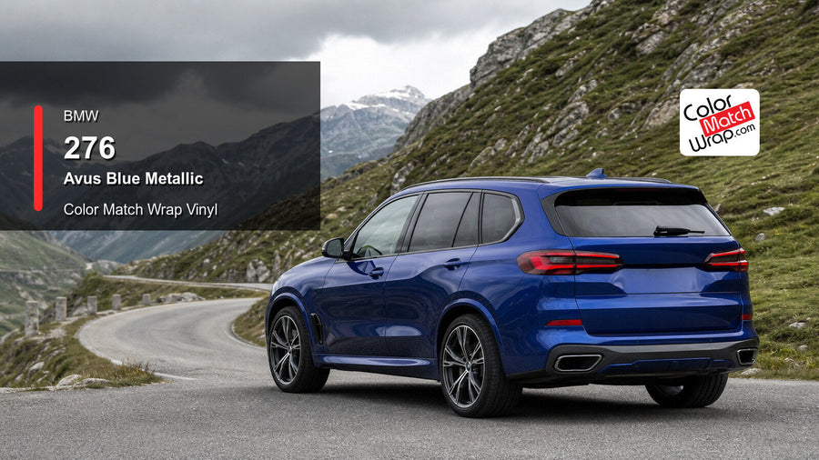 BMW 276 Avus Blue Metallic Color Match Wrap vinyl