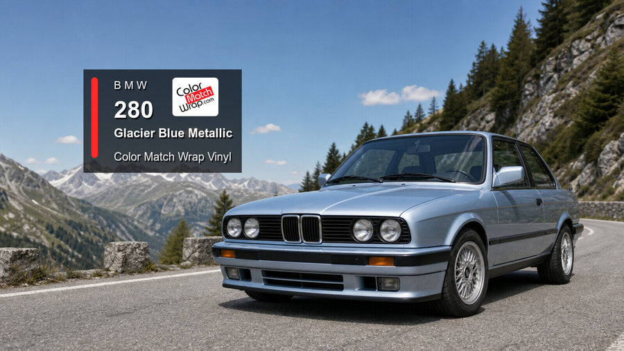 BMW 280 Glacier Blue Metallic Color Match Wrap vinyl