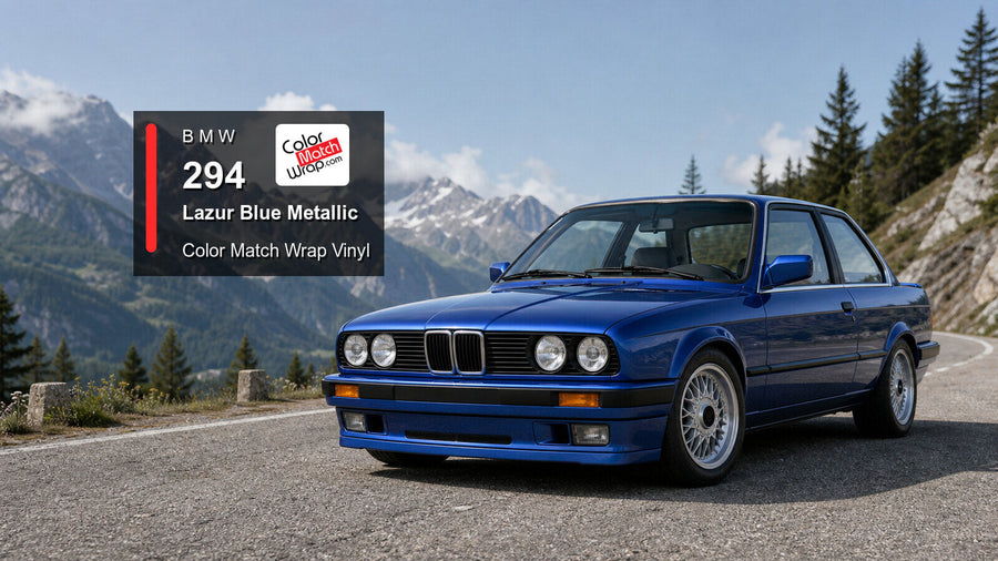 BMW 294 Lazur Blue Metallic Color Match Wrap vinyl