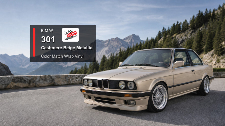 BMW 301 Cashmere Beige Metallic Color Match Wrap vinyl