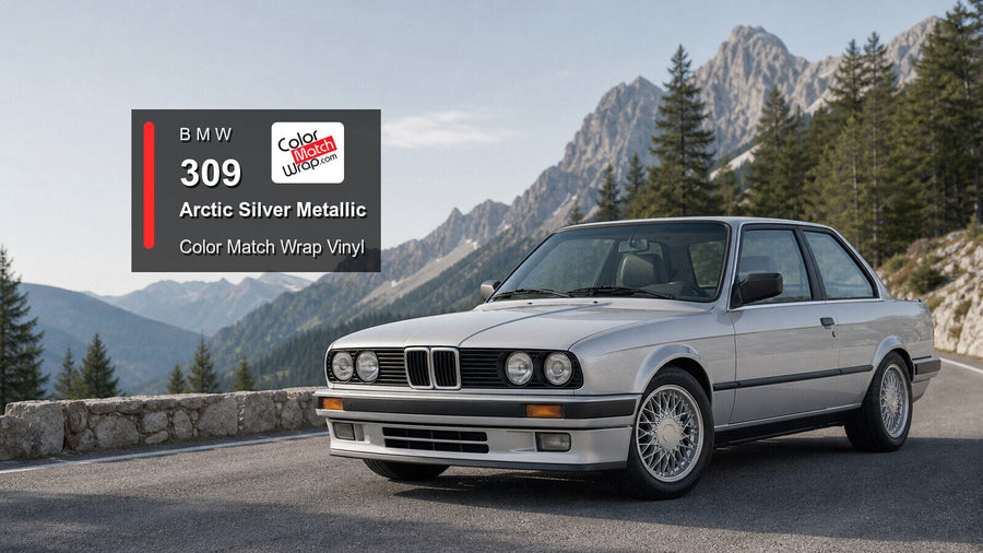 BMW 309 Arctic Silver Metallic Color Match Wrap vinyl