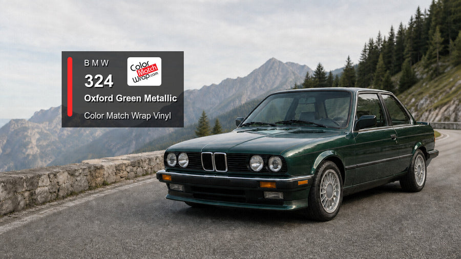 BMW 324 Oxford Green Metallic Color Match Wrap vinyl