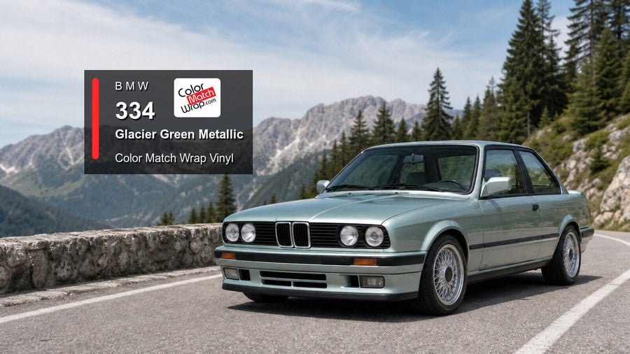 BMW 334 Glacier Green Metallic Color Match Wrap vinyl